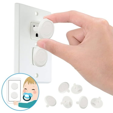 Visland 12Pcs Anti Electric Shock Outlet Plugs Covers Insulated Plastic Baby Electrical Outlet Cover for Children