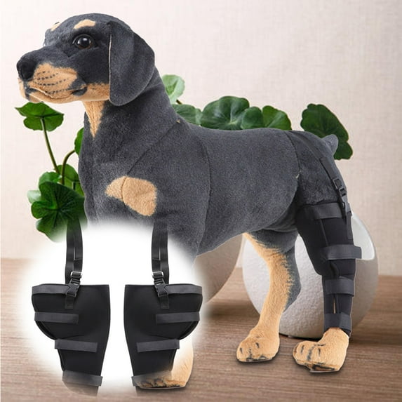 Visland 1Pc Dog Canine Rear Hock Joint Brace Compression Wrap with Straps Dog for Back Leg Protects Wounds. Heals Prevents Injuries and Sprains Helps with Loss of Stability Caused by Arthritis