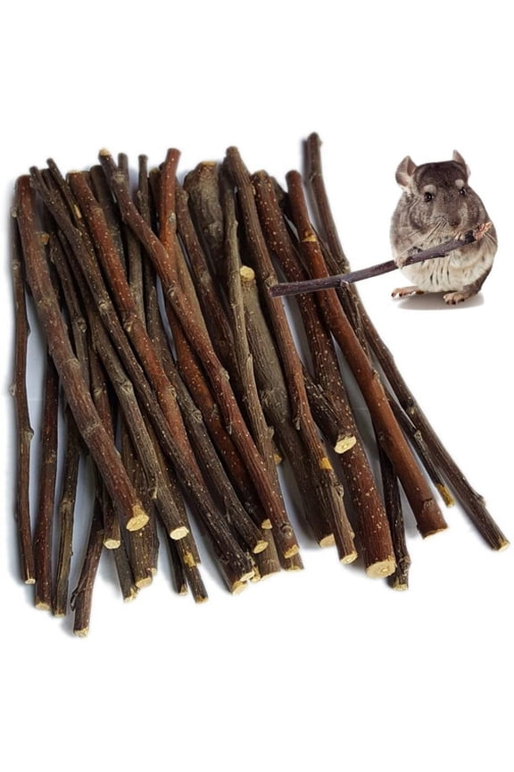 20/40/60Pcs Apple Sticks Pet Snacks Chew Toys for Guinea Pigs Chinchilla Squirrel Rabbits Hamster