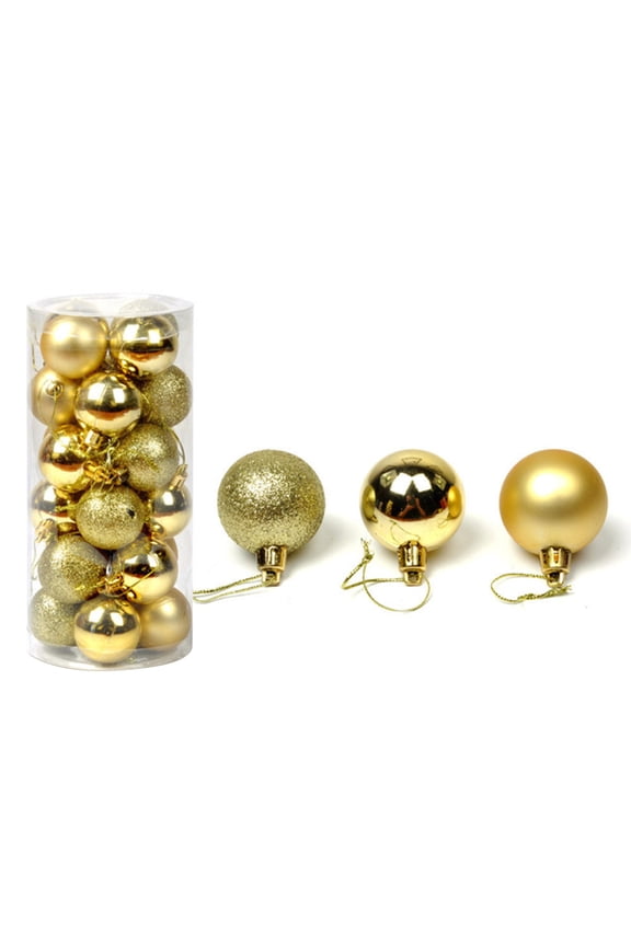 24PCS Christmas Balls Ornaments for Xmas Christmas Tree - 3 Style Shatterproof Christmas Tree Decorations Hanging Ball for Holiday Wedding Party Decor