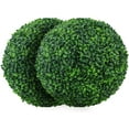 thumbnail image 1 of Visland 2PCS Artificial Plant Topiary Ball Faux Boxwood Decorative Balls for Backyard, Balcony,Garden, Wedding and Home Decor, 1 of 6