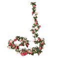 thumbnail image 1 of Visland 2PCS Artificial Rose Flower Garland for Home Decoration Wedding Garden Arch Spring Autumn DIY Decoration Fake Flower Vine,11.5FT/Each, 1 of 7