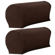 Visland 2PCS Stretch Sofa Armrest Covers Spandex Arm Covers Anti-Slip Couch Armrest Covers Furniture Armrest Protector for Sofa Couch Chair Recliner