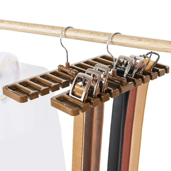 Visland 2Pack Tie Belt Organizer Storage Rack, Multifuction Rotating Ties Scarf Hanger Holder Closet Organization Wardrobe Finishing Rack for Men and Women