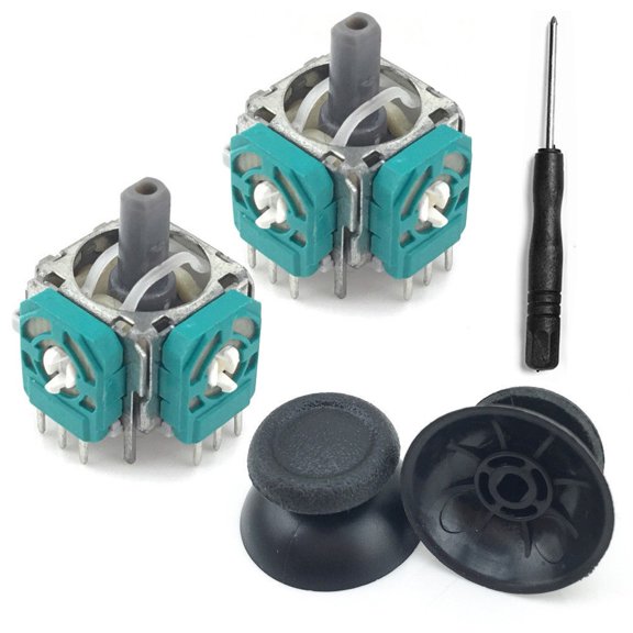 Walbest 2Pcs Analog Thumb Joystick Repair Parts Dualshock Replacement for PS4 Controller