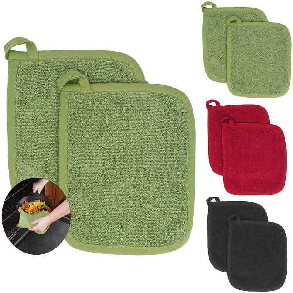 Visland 2pcs Cotton Pot Holders for Oven Cooking and Baking, Durable