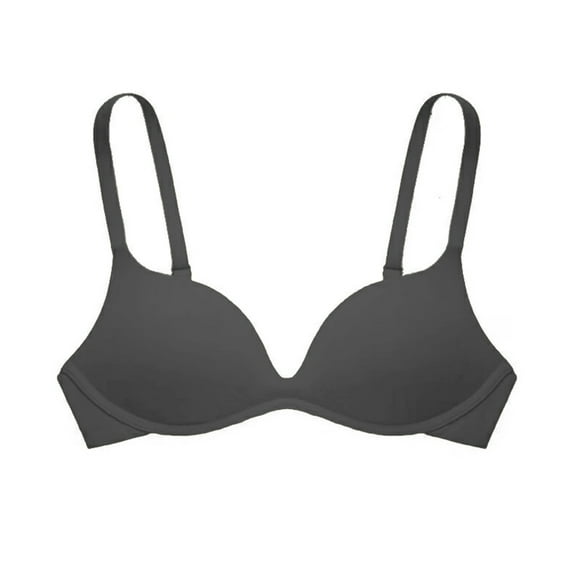 Visland 3/4 Cup Pads Wire Free Adjustable Shoulder Straps Lady Bra Seamless Push Up Thin Underwear