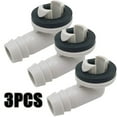 thumbnail image 1 of Visland 3/5 Inch(15mm) Air Conditioner Drain Hose Connector Elbow Fitting with Rubber Ring, Universal Fit Mini-Split AC Unit and Window Air Conditioning Unit,3Packs, 1 of 8