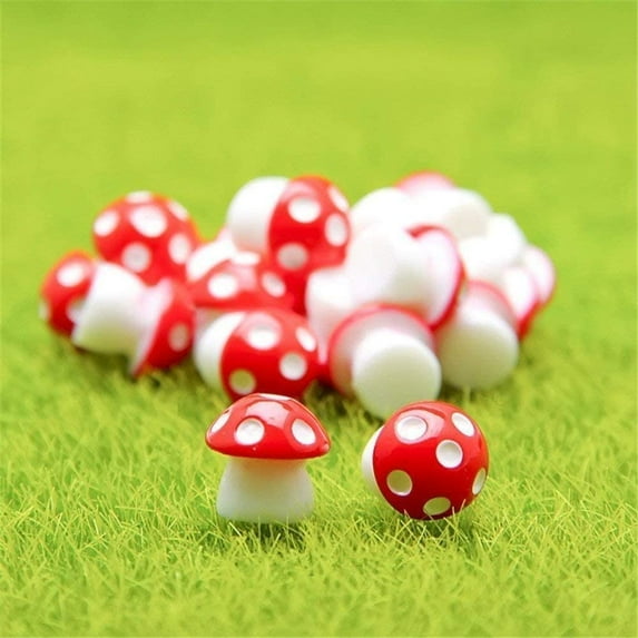 Visland 30pcs Mini Mushrooms Miniature Figurines, Fairy Garden Accessories, Fairy Garden Animals, Fairy Garden Supplies, Micro Landscape - Plant Pots, Bonsai Craft Decor