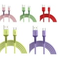 thumbnail image 1 of Visland 3A Colorful Micro USB Charger Cable Fast Charging Cord for Phones Samsung Galaxy ,PS4 Pro Controller and more, 1 of 8