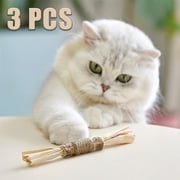 Visland 3PCS Cat Chew Stick, Anti-bite Natural Cleaning Teeth Silvervine Catnip Chew Toys for Calming Cat Kitten Dog Puppy Anxiety and Stress