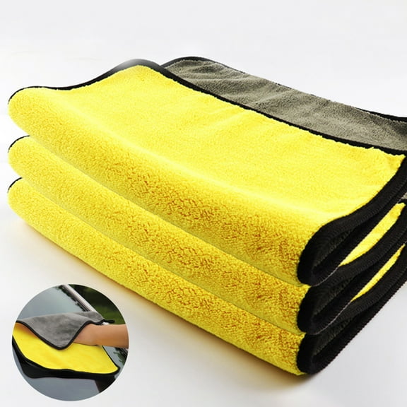 Visland 3PCS Microfiber Towels For Cars-Extra Car Microfiber Drying Towel, Absorbent Car Wash Towels/Rags, Micro Fiber Clothes For Cars/Detailing/Interior( 11.81" x 15.75")