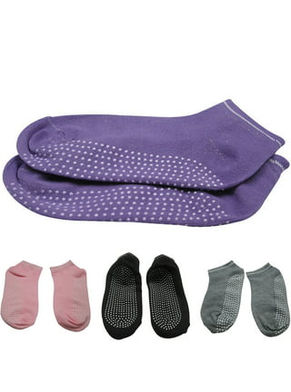 RuiChy Yoga Socks for Women Girls 4 Pairs Non-Slip Fitness Toeless Toe Socks  Cotton Slipper Socks for Dance Pilates Barre, One Size, 4 Pairs :  : Fashion