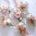 thumbnail image 1 of Visland 4PCS Wedding Wrist Flower - Floral Wrist Corsage Bridal Rose Hand Flowers Artificial for Bride & Bridesmaid Prom Engagement, 1 of 6