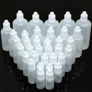 Visland 5 Pcs Empty Dropper Bottles, Plastic Squeezable Eye Liquid Dropper 5ml-100ml