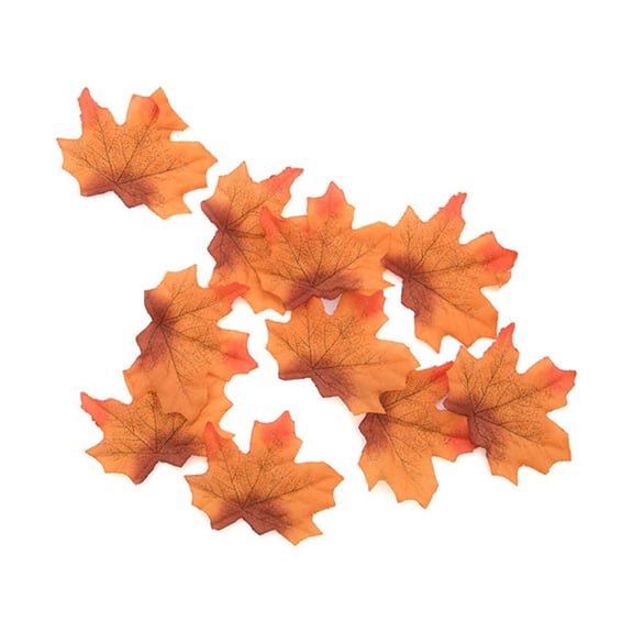 Visland 50 Pieces Artificial Autumn Maple Leaves Mixed Fall Colored Leaf for Weddings, Events, Art Scrapbooking and Thanksgiving Day Decorations