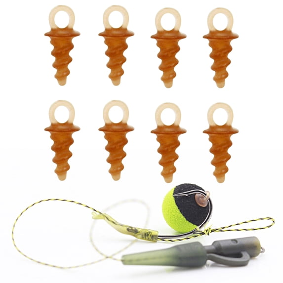 Visland 50Pcs Floating Bead Connection Screw Mini with Hole Portable Reusable Wear-resistant Tackle Universal Durable Carp Fishing Bead Lure Plastic Screw Fishing Gear