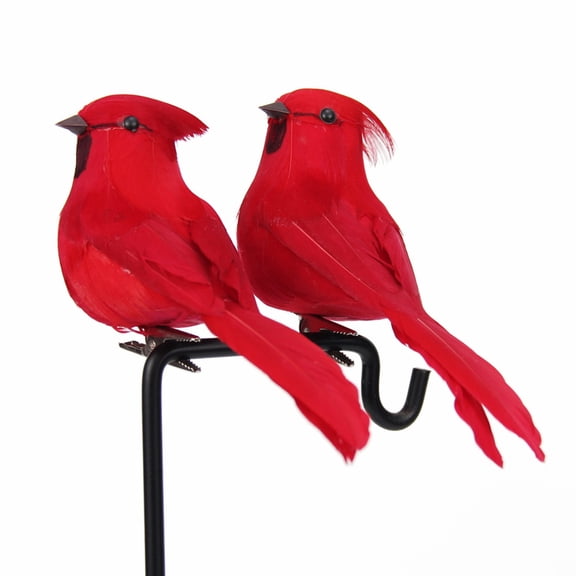 Visland 5PCS Artificial Simulation Foam Bird Feather Sparrow with Metal Clip Ornaments DIY Craft for Wedding Decoration Home Garden Establishment Party Accessories