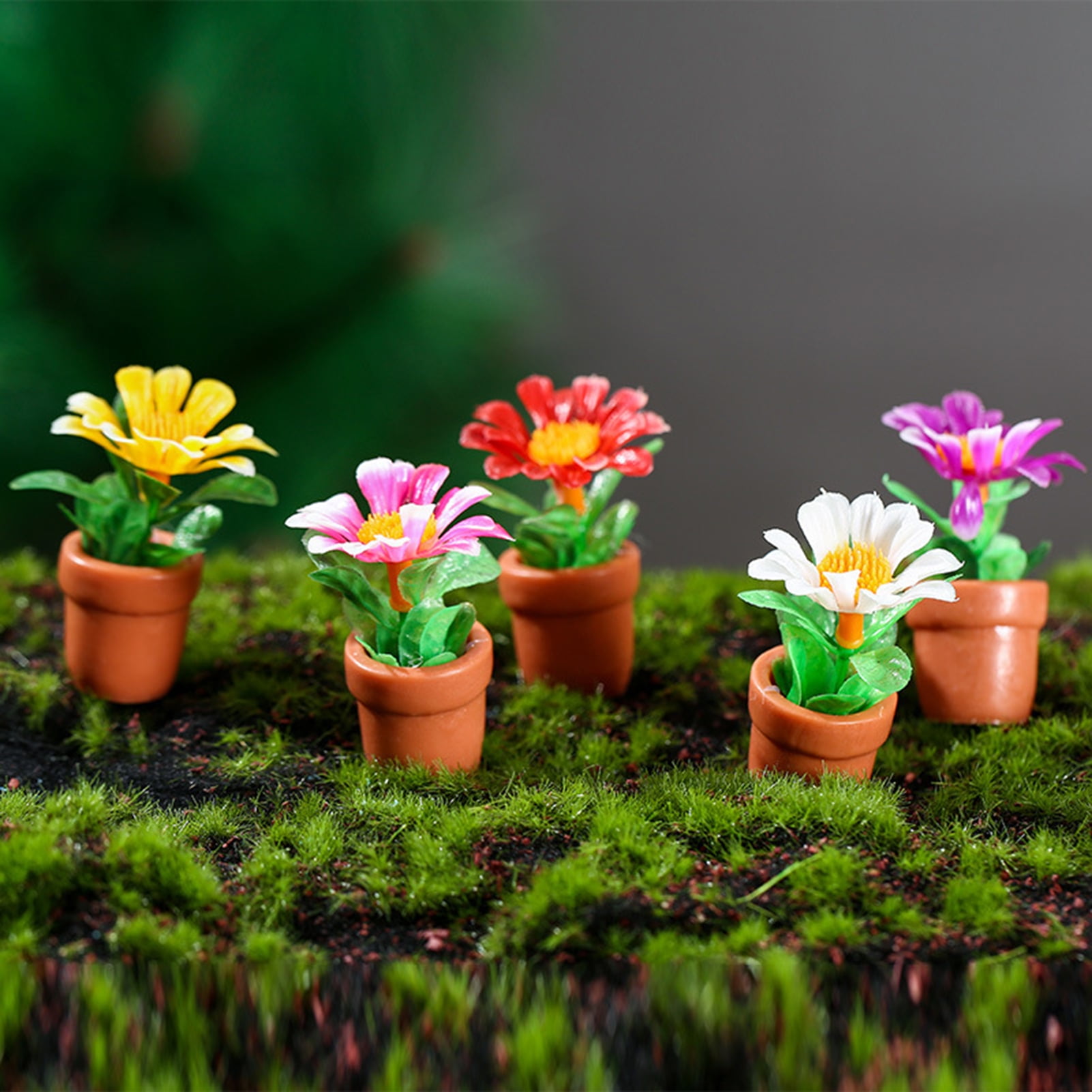 Cute Snail Miniatures - 4-Pack Fairy Garden Decor For Pots, Bonsai, Desk, Cake Toppers - View #9