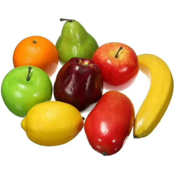 Visland 5Pack Lifelike Fruit Realistic Artificial Fake Fruit Home Christmas Party Decorationfor Fake Fruit Bowl, Home Kitchen Table Cabinet Party Decor Photography Prop-Random Style