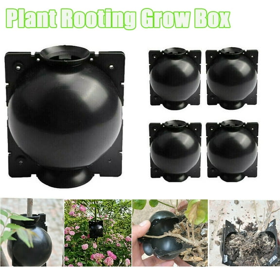 Visland 5Pack Reusable Plant Root Growing Box - Root Growing Controller Grafting Ball Device for Plants Asexual Reproduction
