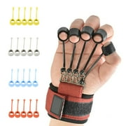 Visland 5Pcs 10/20/40/60/75LB Finger Gripper High Elasticity Ergonomic Design Comfortable Grip Finger Exerciser Silicone Finger Flexion Extension Training Device