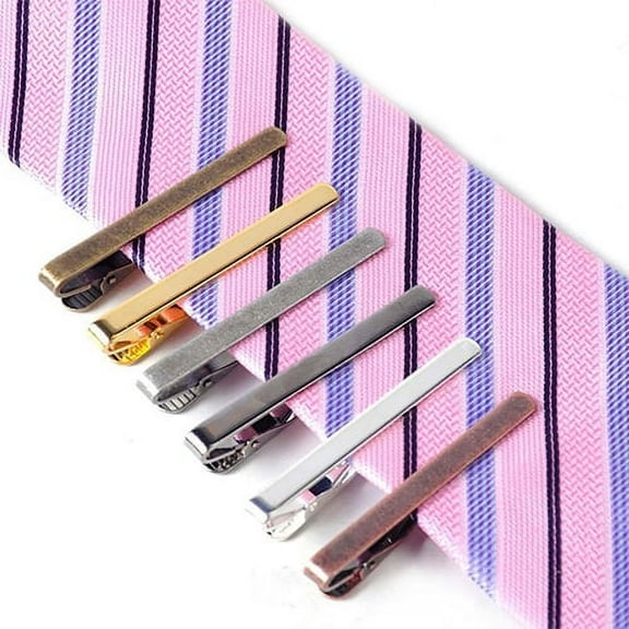 Visland 6Pcs/Set Men Tie Clips, Fashion Tie Tack Pins for Party Business Wedding and Gifts