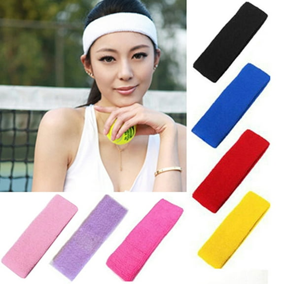 Visland 6Pcs/Set Women/Men Sweat Headbands, Elastic Non Slip Sweatband Headscarf for Sports and Travel