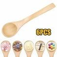 thumbnail image 1 of Visland 6X/Set Kitchen Mini Wooden Coffee Soup Porridge Spoon Teaspoon Condiment Utensil Spice Teaspoon Ice Cream Kid Cutlery Tool, 1 of 7
