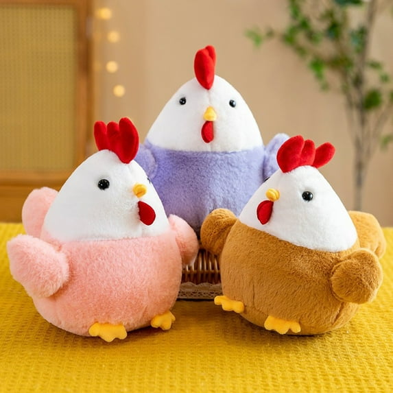 Visland 7.87inch Easter Chick Doll, Cotton Filling Cartoon Animal Doll Plushies, Stuffed Animal Toy Bedroom Ornament Easter Decoration - 1PC