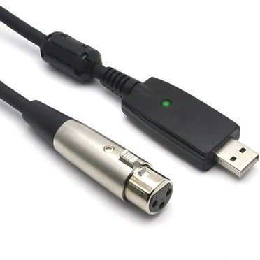 Visland 78.74" USB to XLR female Plug and Play Microphone Cables, Black