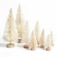 thumbnail image 1 of Visland 8PCS Artificial Mini Christmas Trees, Sisal Trees with Wood Base Bottle Brush Trees for Christmas Table Top Decor Winter Crafts Ornaments, 1 of 7