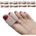 thumbnail image 1 of Visland 8Pcs Broken Toe Wrap - Hammer Toe Corrector - Compression Cushion for Women, Men and Seniors - Reusable and Soft Big Toe Splint - Overlapping Separator Bandage, 1 of 7