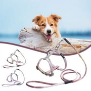 Visland Adjustable Pet Puppy Dog Harness with Leash Lead Set , No-Pull Breathable Dog Leash Collar for Small Medium Large Dogs Training Walking