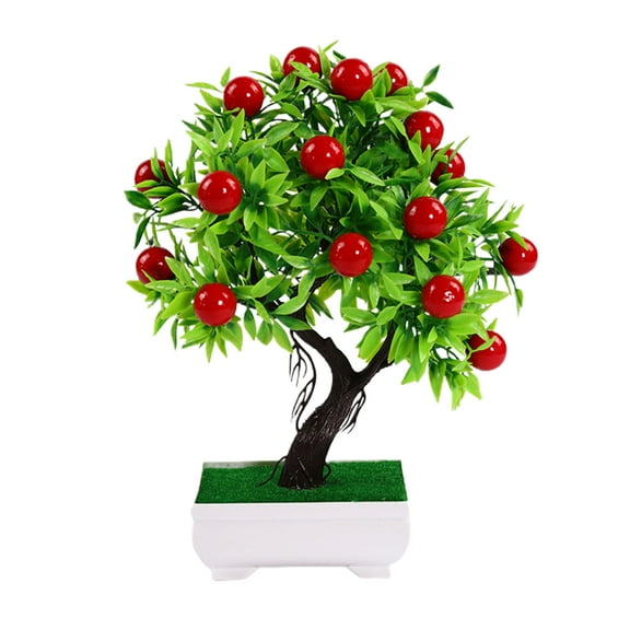 Visland Artificial Berry Tree Bonsai Potted Artificial Plant Tree Desk Decoration for Party Home Garden Decor