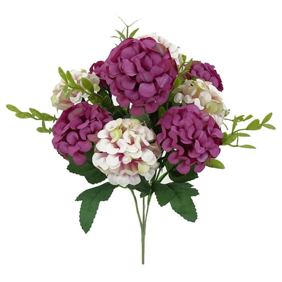 Visland Artificial Flowers Fake Mini Hydrangea Bulk Wedding Decoration Silk Bouquet Peony Decor Plastic Flower Arrangements Table Centerpieces 3 Packs