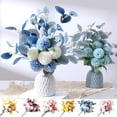 thumbnail image 1 of Visland Artificial Flowers Set, Fake Silk Hydrangea Bouquet Chrysanthemum DecorPlastic Flower Arrangements Bouquet Decorations for Weddings Home, 1 of 7