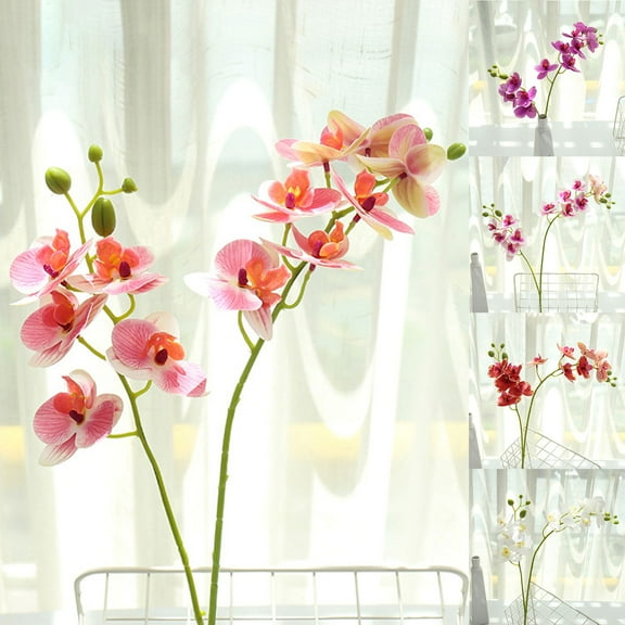 Visland Artificial Orchid Stems Fake Orchids Flowers for Home Decor Kitchen Decoration Party Wedding Flower Arrangements Centerpieces