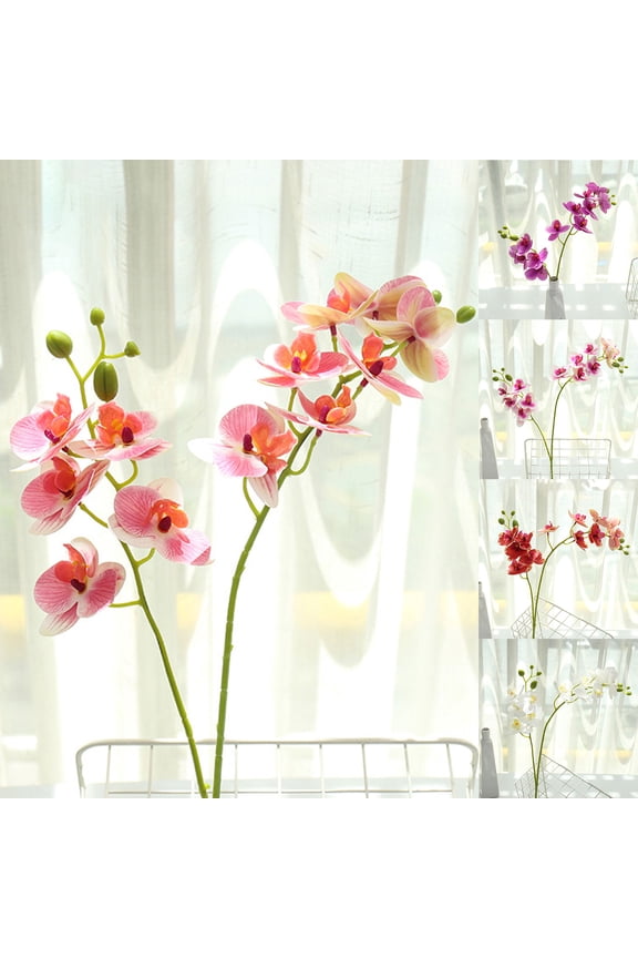 Artificial Orchid Stems Fake Orchids Flowers for Home Decor Kitchen Decoration Party Wedding Flower Arrangements Centerpieces