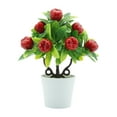 thumbnail image 1 of Visland Artificial Potted Fruit Tree Bonsai, Faux Mini Plastic Fruits Plants for Home Wedding Party Bonsai Decor Fake Green Pot Flowers Ornaments, 1 of 4
