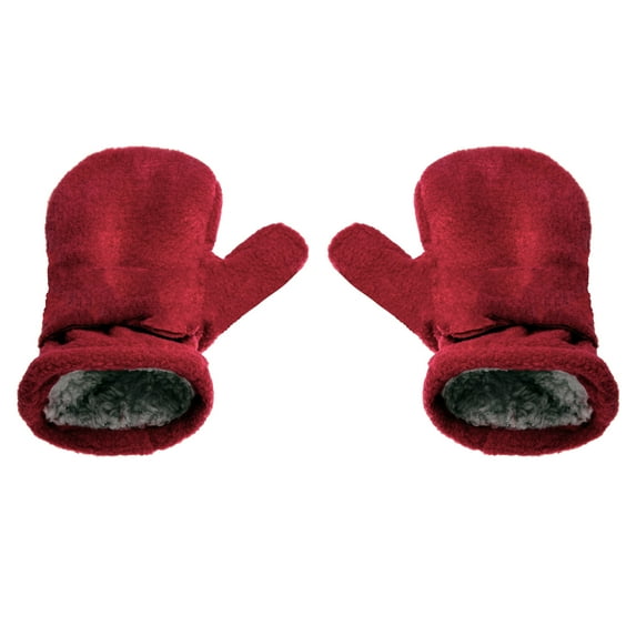 Visland Autumn Winter Toddler Magic Tape Warm Mitten Baby Boys Girls Faux Fleece Gloves