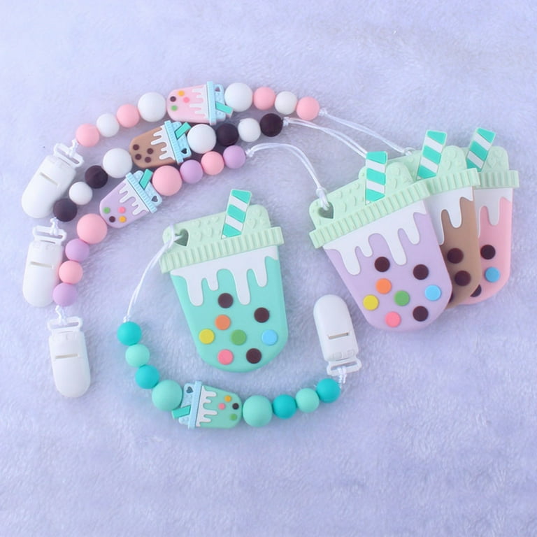 Bubble Pacifier Clip Cream Bubble Pacifier Clip Cream