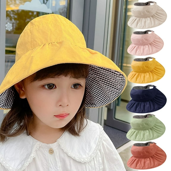 Visland Baby Sun Hat UPF 50+ Sun Protective Toddler Bucket Hat Summer Kids Beach Hats Wide Brim Outdoor Play Hat for Boys Girls
