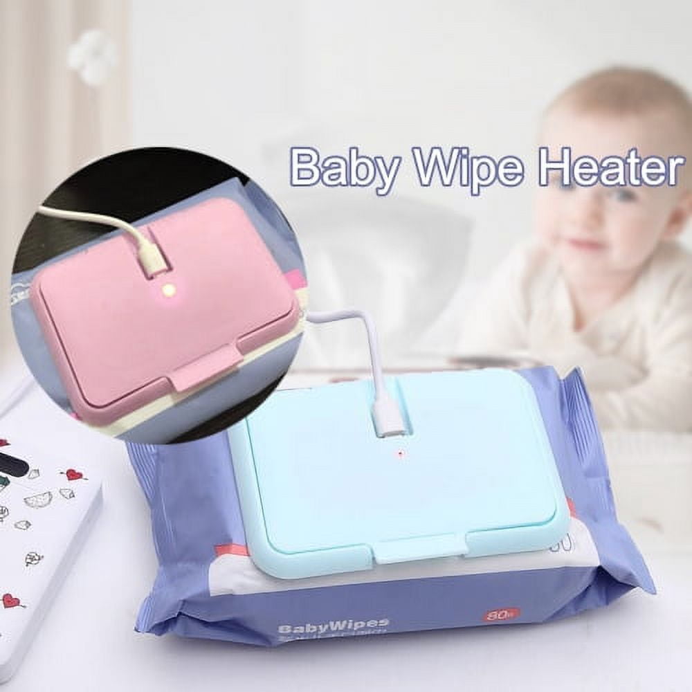 Visland Baby Wipe Heater with Lid Strong Adhesion Portable USB Wet