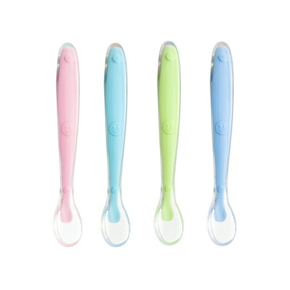 Visland Best First Stage Baby Infant Spoons, Soft Silicone Baby Spoons Training Spoon Gift for Infant