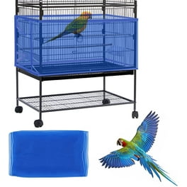 Bird Cage Cover Bird Cage Seed Catcher Adjustable Soft Airy Nylon Mesh Net Birdcage Cover Skirt Seed Guard for Parrot Parakeet Macaw African Round Square Cages Walmart