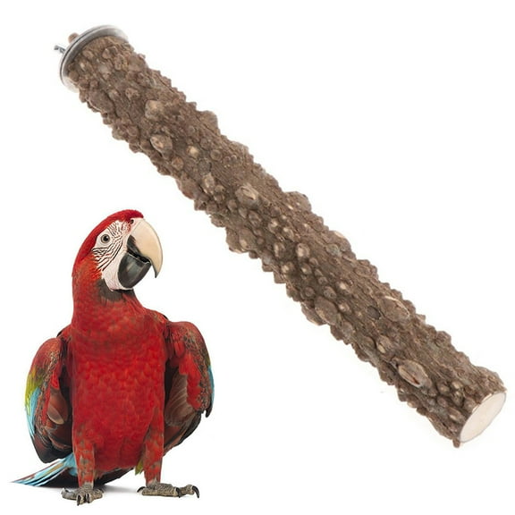 Visland Bird Stand Perch, Natural Wooden Hanging Grinding Paw Chew Stick Platform Toy Cage Decor for Parrot Parakeet Cockatiel Conure Cockatoo Macaw Eclectus