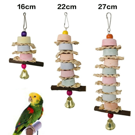 Visland Bird Swing Chewing Toys- Parrot Hammock Bell Toys Suitable for Small Parakeets, Cockatiels, Conures, Finches,Budgie,Macaws, Parrots, Love Birds