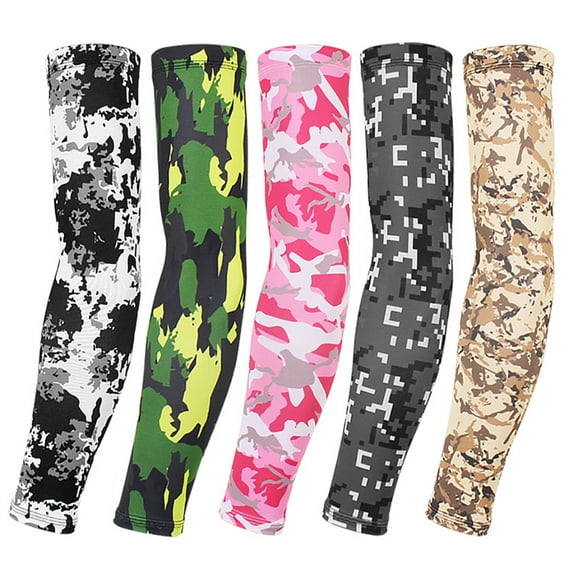 Visland Breathable Sweat Absorption Arm Sleeves Uv Sun Arm Cover/camouflage Sleeves For Outdoor Sports 2 Pairs