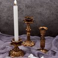 Visland Candlestick Holders , Brass Gold Candlestick Holder Set Candle